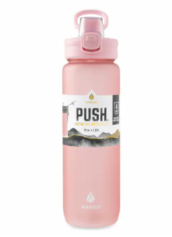 Manna™ Push™ Plastic Bottle Pink, 39oz