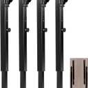 Folding Adjustable Square Table Legs 4 PCS, Adjustable Height 25- 34 DIY Desk Legs, Foldable Furniture Legs Set for Outdoor Camper, RV, Coffee Dinner Table, Tabletops, Kitchen