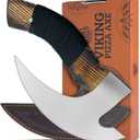 Viking Pizza Cutter Axe  Heavy-Duty Pizza Slicer with Sharp Blade & Wooden Handle  Unique Medieval-Inspired Kitchen Tool  Gift for Pizza Lovers, Chefs & BBQ Enthusiasts