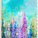 2026-2028 Monthly Planner - 2 Year Monthly Planner/Calendar 2026-2028, July 2026 - June 2028, 11" x 9", 24 Months Calendar, Yearly planners, Tabs, Inner Pocket, Twin-wire Binding - Oil Painting (Colorful Lavender & Purple)