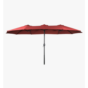 Patio Umbrella Rectangular 3 Heads Outdoor Table Umbrella, Extra Large Sturdy With fold,Market Yard Umbrella for Garden Lawn Deck Backyard Pool