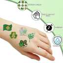 3 x 210Pcs St Patricks Day Tattoos Adult Shamrock Face Stickers 105 Unique Styles of St Patricks Day Temporary Tattoos for Body Women Irish Accessories for Party Decor(clover210)