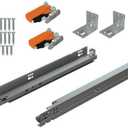 15" BLUM Tandem Set of 6 Drawer Slides Plus BLUMOTION Complete Kit. with Runners 563H, Locking Devices, Rear mounting Brackets and Screws (for face Frame or Frameless Application)