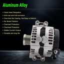 Alternator Compatible with 2008-2013 128i 07-09 323i 07-13 328i 2009-2013 328i xDrive 07-08 328xi 08-10 528i 09-10 528i xDrive 2008 528xi 07-10 X3 X5 Replace for AL0841N 12317555926 12317551256