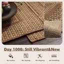 MontVoo-Outdoor Rug-Patio Rug 9x12 ft Polypropylene Indoor Outdoor Rugs Outdoor Carpet for Patio Deck Balcony Porch, Textured Weave, Durable for High Traffic, Fade-Resistant, Modern Neutral Brown