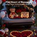 Amagic 1000 Pieces Artificial Rose Petals with 12 Heart LED Tea Lights Candles Kit, Rose Petals and Candles Set for Proposal, Anniversary, Valentine's Day, Special Romantic Night, Wedding Table Decor