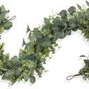 6FT Artificial Eucalyptus Garland  Non-Shedding Greenery Vine for Farmhouse, Wedding & Home Decor