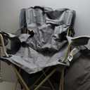 Folding Camping Chair with Shade Canopy for Adults, Canopy Chair for Outdoors Sports with Cup Holder, Side Pocket for Camp, Beach, Tailgates, Fishing - Support 330 LBS (Smoke Gray)