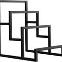 Matte Black Clutch Display Stand - Stylish 3-Step Clutch Handbag Holder and Purse Closet Organizer - Sleek Wallet Displays Rack for Boutique Store