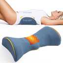 Cozyhealth Lumbar Support Pillow for Sleeping, Heated Lumbar Pillow with Graphene Heating for Lower Back Pain Relief, Memory Foam Lower Back Support Pillow Waist Cushion for Bed and Chair(Dark Blue)