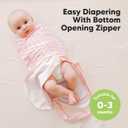 Baby Swaddle Sleep Sacks with Zipper - 3-Pack Swaddles for Newborns 0-3 Months, Infant, Baby Girls, Boys, Soft & Durable Newborn Sleep Sack, Easy Diaper Change Swaddling Blanket (Blossom, OS)