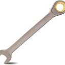 Meccion Combination Wrench 23mm Metric Open End Ratcheting Wrench - Industrial Grade Gear Spanner with Grey Nickle Plated