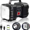 AlpsWolf Rechargeable Flashlight, LED Spotlight Flashlight 15000 Capacity 4000LM 20h Ultra-Long Standby Ultra Bright Flashlight Waterproof with USB Output as a Power Bank for Camping Accessories