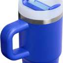 STANLEY Quencher H2.0 Tumbler with Handle and Straw 14 oz | Flowstate 3-Position Lid | Cup Holder Compatible for Travel | Insulated Stainless Steel Cup | BPA-Free | Cobalt
