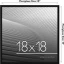 Americanflat 18x18 Picture Frame with Polished Plexiglass - Streamline Collection - Thin Border Square Frame for Wall Display - Hanging Hardware Included - Black