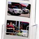 Clear-Ad - Acrylic Trifold Brochure Holder - Rack Card Display - Pamphlet Stand - LHF-S100 (Pack of 10)