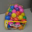 Hovenlay Ball Pit Balls Phthalate Free BPA Free Crush Proof Plastic - 7 Bright Colors in Reusable Play Toys for Kids with Storage Bag