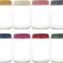 18 OZ 8Pack, Overnight Oats Jars with Lids, Glass Meal Prep Containers, Airtight Mason Jars for Breakfast, Yogurt Parfait, Salad & Smoothies, Leakproof and Reusable Food Storage Jars(8Pack)