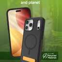 ZAGG Sedona Snap Case with Kickstand for iPhone 17 Pro Max - Flood Black, Drop Protection (13ft/4m), Multi-Layer Protection, with Camera Button, MagSafe Phone Case with Impact-Absorbing Bumpers