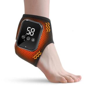 GVMSOR Cordless Ankle Massager with Heat, Ankle Heating Pad for Pain Relief &Circulation, Rechargeable Heated Foot Brace Wrap, 3 Vibration and Heating Modes, Auto Shut Off