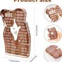 Valentine Day Acrylic Plaque Sign Romantic Gifts Engraved To My Wife for Home Acrylic Desk Decor Boyfriend Girlfriend Anniversary Birthday Gift Ideas for Her Him Couple Gift