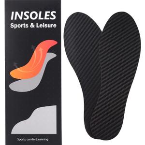 Carbon Insole for Men & Women - Rigid Carbon Fiber Shoe Insert for Hallux Rigidus, Turf Toe (9.05' / 230mm - Men's 5.5 / Women's 6.5, 1 Pair)