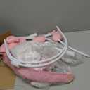 Portable Baby Swing, Pink Electric Infant Swing with 5 Speed Levels, 6 Songs & Timer  Battery-Powered Only (No Batteries Included) Pink and White