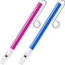 2 Pieces Slide Whistle for Adults Toy Slide Whistle Musical Instrument Toy for Parent-Child Games, Blue and Purple