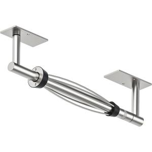 Paper Towel Holder Under Cabinet, Single Hand Operable Easy Tear Wall Mount with Damping Effect, Self-Adhesive or Drilled for Kitchen Bathroom (Sliver)