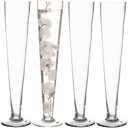 Craft And Party, Trumpet Vases, Set of 6, 20" Clear Trumpet Glass Vase, Flower Vases, Wedding Centerpieces