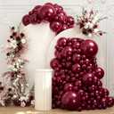 108Pcs Burgundy Double Stuffed Balloons Different Size, 18/12/10/5 inch Maroon Wine Red Balloons Garland Arch kit for Birthday Mother Day Baby Shower Wedding Party Decorations