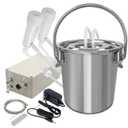 Goat Milking Machine, Portable Pulsation Plug-in Vacuum Pump Goat Milker (3 Litre, Basic)