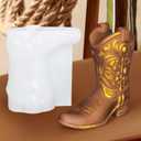 FYSUIMU Shoe Candle Mold 3D Cowboy Cowgirl Boot Silicone Soap Mould for Chocolate Fondant Clay Resin Crafts Candle Making DIY Decoration