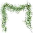 RECUTMS Artificial Hanging Vines Garland Faux Ferns Leaves Ivy Garland Fake Plant Greenery 2Pcs for Summer Home Indoor Outdoor Wedding Farmhouse Mantle Table Centerpiece Graduation Party Decor(White)