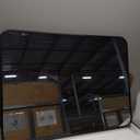 BEAUTME 30 x 22 Inch Bathroom Mirror, Matte Black Wall Mirror with Metal Shelf, Decorative Rectangular Vanity Mirror for Bedroom/Bathroom/Living Room/Entryway (Horizontal/Vertical)