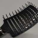 Hair Brush, Professional Curved Vented Brush for Faster Blow Drying for Women, Men, Paddle Detangling Brush for Wet Dry Curly Thick Straight Hair (black)