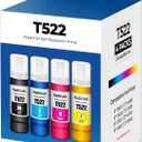 522 Ink Refill Bottles Eco Tank ET-2800 ET-2400 ET-4800 Ink Refill Compatible for E-pson 522 Ink Refill Bottles 4-Pack for ET-2800 ET-2400 ET-4800 ET-2400 ET-2803 ET-2720 ET-4700 ET-4810 2840 Printer