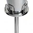 Champagne Bucket with Stand, Standing Ice Buckets 5L(Silver 1Pack) | Wine Bucket Stand with Handle, Stainless Steel Standing Champagne Buckets Pedestal for Bar, KTV, Hotel, Party, Gathering