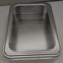 hadaaya Silver Rectangular Tin Container With Clear Lid, Single Piece Multipurpose Tin, Valentines Day Gifting Tin Box for Gift Giving, Cookies, Stationery & More - 7.25 x 5.25 x 2.25 Inches (1 Pack)