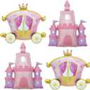 Castle Balloons Foil Carriage Balloons for Princess Baby Shower Decorations Princess Birthday Party Decorations