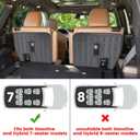 Vanseno 2nd Backrest Mat for Toyota Grand Highlander Accessories, Kick Mats 2nd Seat Back Covers Compatible for 2025 2024 Grand Highlander Accessories (only fit 7 Seats)