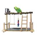 kathson Bird Playground,Parrots Play Gym,Parakeet Play Stand with Prickly Ash Wood Perch,Cockatiel Playstand with Feeder Cups and Exercise Toys,Birds Perch Stand for Budgie Conures Cockatoos Lovebirds
