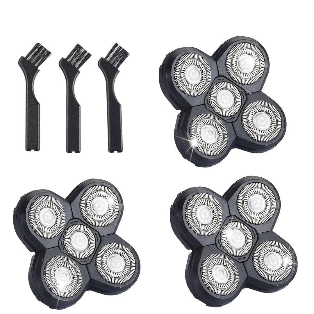 3 Pack Shaver Replacement Blades for Fre*bi*d Bald Men Head Shaver Kit, 5 Blades Head Shaver Replacement Heads,Head and Face Electric Razor Shaver Heads
