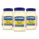 Hellmann's Mayonnaise 3 Count Real Mayo For a Creamy Condiment for Sandwiches and Simple Meals Gluten Free, Made With Cage-Free Eggs 30 oz, BBD: 03/30/2025