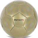 Soccer Ball - Premium Boy and Girl Official Match Ball with Cool Reflective Iridescent Rainbow Hex Pattern, Durable, Indoor, Outdoor, Training, Practice, Playtime and Games (Size 5, Gold)