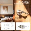 Door Locks for Front Door - 6 Pack Doorknobs for Exterior Door Satin Nickel Standard Door Handle with Lock Entrance Door Levers with Keys