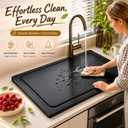 Wooden Noodle Board Stove Cover for Electric Stove & Gas Range, 27.56 x 19.69 In, Lightweight Stovetop Cover with Built-In Handles, Juice Groove & Smooth Flat Top for Extra Counter Space