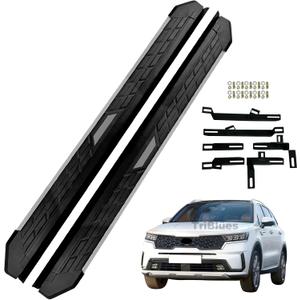 Running Boards Side Pedal Compatible with Kia Sorento 2021 2022 2023 2024 2025 LX,S,EX,SX,SX Prestige & SX Prestige X-Line Side Steps with Bracket,2PCS Right Left Side Step Rail Removable Nerf Bars (black)