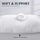 COZSINOOR Bed Pillows for Sleeping Queen Size - Hotel Quality Set of 2 - Breathable Cooling Down Alternative Microfiber Filled for Back, Stomach, Side Sleepers Skin-Friendly