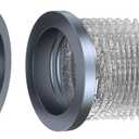 Magnetic Dryer Vent Coupling Easy to Clean Quick Connector Airtight Seal Dryer Vent Connector Kit Including a 2.6ft 4" Duct and two Clamps, DV180